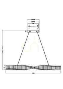 KRONE pendant lamp P097PL-L36BS3K Maytoni small 12