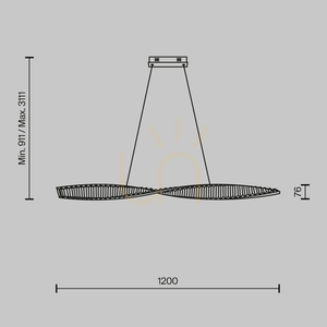 KRONE pendant lamp P097PL-L36BS3K Maytoni small 13