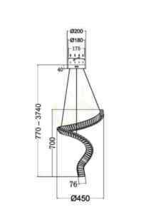 KRONE pendant lamp P097PL-L48BS3K Maytoni small 11