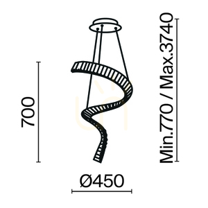 KRONE pendant lamp P097PL-L48BS3K Maytoni small 13