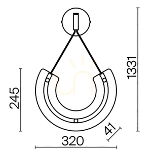 Maytoni Maya wall light P091WL-L18G3K gold LED 10 W 133.1 cm small 7
