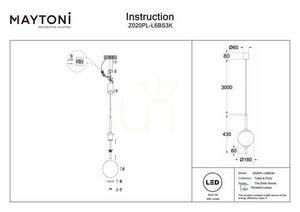 THE SIXTH SENSE pendant lamp Z020PL-L6BS3K Maytoni small 7
