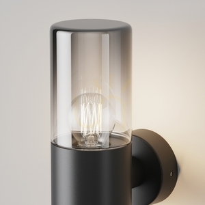 AMAS outdoor wall light graphite IP54 Maytoni O432WL-01GF small 3