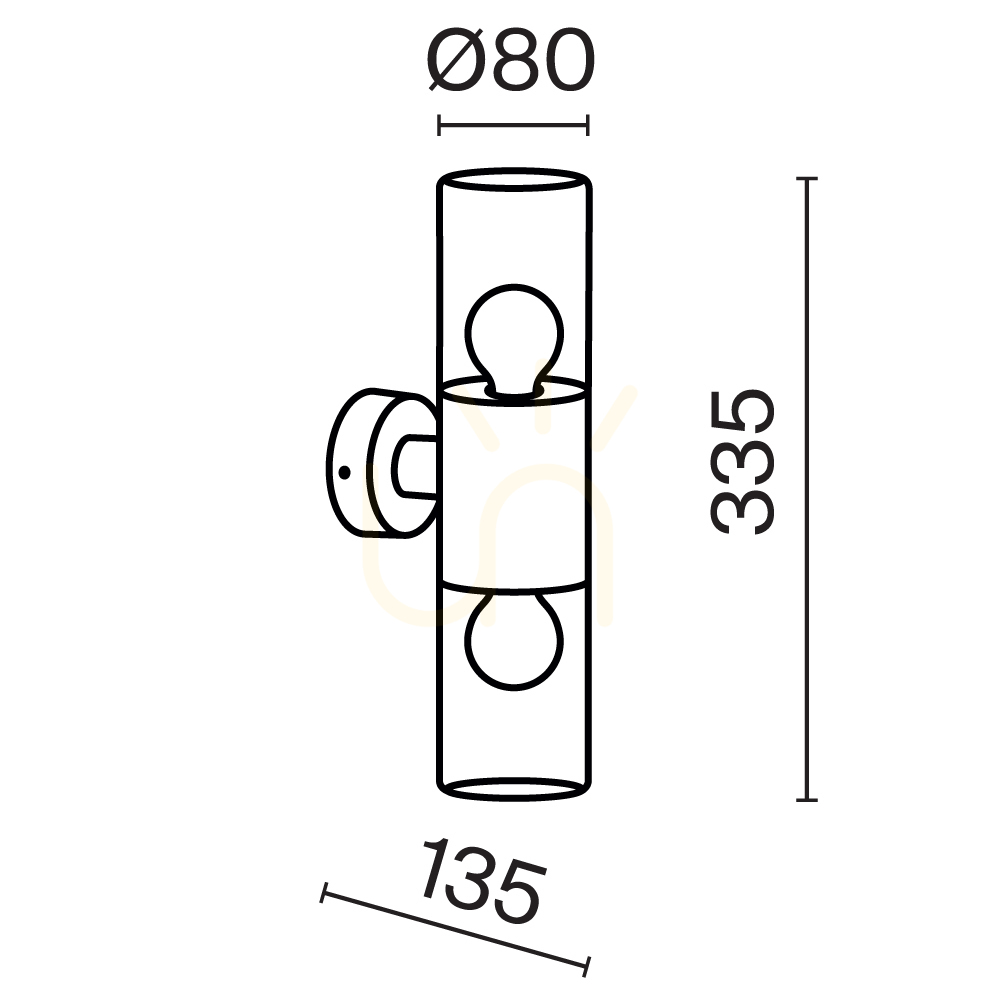 Show AMAS O432WL-02GF outdoor wall lamp IP54 Maytoni AMAS O432WL-02GF outdoor wall lamp IP54 Maytoni