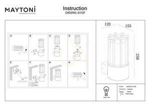 BARREL outdoor wall lamp O453WL-01GF IP54 Maytoni small 6