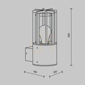 BARREL outdoor wall lamp O453WL-01GF IP54 Maytoni small 7