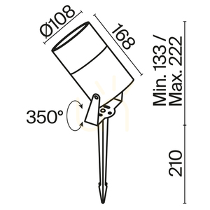 Light post BERN O050FL-L15GF3K IP65 Maytoni small 10