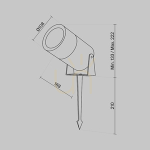 Light post BERN O050FL-L15GF3K IP65 Maytoni small 8