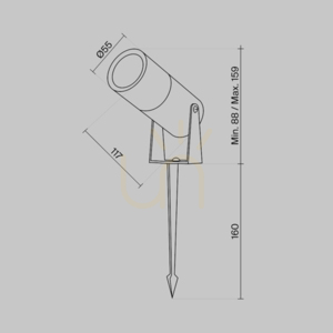 Light post BERN O050FL-L5GF3K IP65 Maytoni small 8