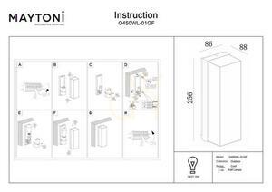 CONF outdoor wall lamp O450WL-01GF IP65 Maytoni small 6