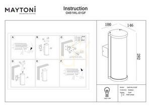 CONF outdoor wall lamp O451WL-01GF IP54 Maytoni small 5