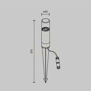 Garden spike light Maytoni Glide O437FL-01GF graphite 37 cm G9 small 6
