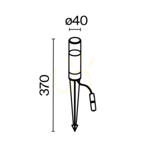 Garden spike light Maytoni Glide O437FL-01GF graphite 37 cm G9 small 8