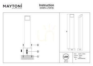 STOCK light post O446FL-L7GF3K IP65 Maytoni small 6