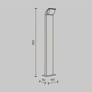 STOCK light post O446FL-L7GF3K IP65 Maytoni small 7