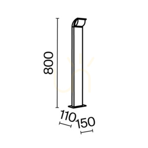 STOCK light post O446FL-L7GF3K IP65 Maytoni small 9
