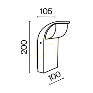 Maytoni Stock outdoor wall light O446WL-L7GF3K graphite 7 W 3000 K IP65 small 10