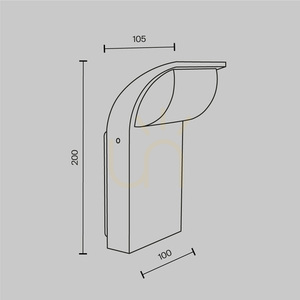 Maytoni Stock outdoor wall light O446WL-L7GF3K graphite 7 W 3000 K IP65 small 8