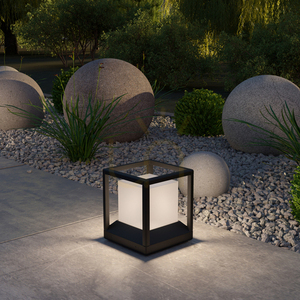 Maytoni Trim O455FL-01GF graphite garden light E27 25.5 cm IP65 small 1