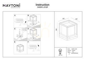 Maytoni Trim O455FL-01GF graphite garden light E27 25.5 cm IP65 small 6