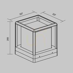 Maytoni Trim O455FL-01GF graphite garden light E27 25.5 cm IP65 small 7