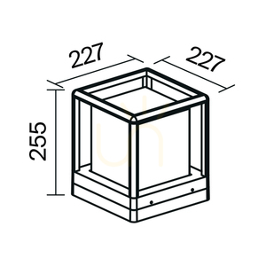 Maytoni Trim O455FL-01GF graphite garden light E27 25.5 cm IP65 small 9