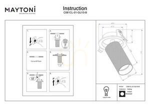 ARTISAN recessed luminaire C081CL-01-GU10-B Maytoni small 8