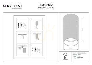 Plafond ARTISAN C080CL-01-GU10-MG Maytoni small 4