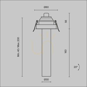 FOCUS T recessed luminaire C140RS-L200-7W3K-B Maytoni small 9