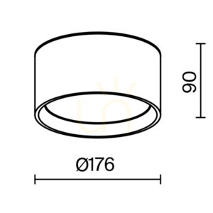 Plafond HYDRA C090CL-15W3K-B IP44 Maytoni small 8