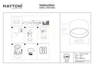 Plafond VEGA C089CL-12W3K-BMG Maytoni small 6