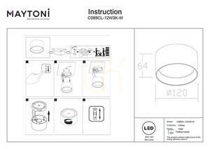 Plafond VEGA C089CL-12W3K-W Maytoni small 6