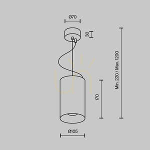 EFIR pendant lamp P089PL-33W3K-MG Maytoni small 8