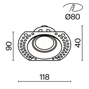 DOT recessed luminaire DL042-01-RD-W Maytoni small 10