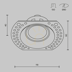 DOT recessed luminaire DL042-01-RD-W Maytoni small 8