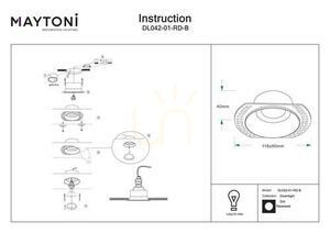 DOT recessed luminaire DL042-01-RD-B Maytoni small 5
