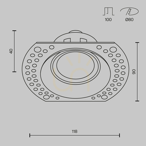 DOT recessed luminaire DL042-01-RD-B Maytoni small 6