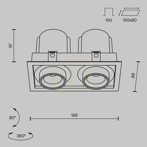 HIDDEN recessed luminaire DL095-02-10W3K-W Maytoni small 9