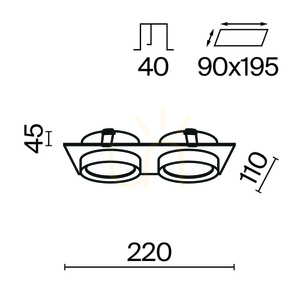 HOOP recessed luminaire DL086-02-GX53-SQ-B Maytoni small 8