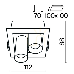 MAGNUM recessed luminaire DL094-02-7W3K-B Maytoni small 10