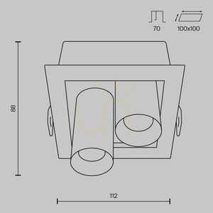 MAGNUM recessed luminaire DL094-02-7W3K-B Maytoni small 8