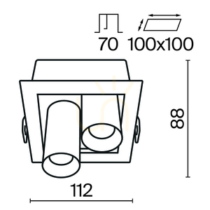 MAGNUM recessed luminaire DL094-02-7W3K-W Maytoni small 10