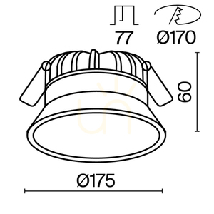 OKNO recessed luminaire DL055-24W3-4-6K-W IP44 Maytoni small 9