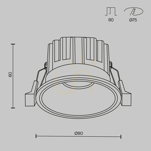 ROUND recessed luminaire DL058-12W3K-B Maytoni small 7