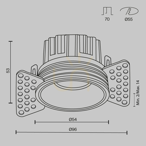 ROUND recessed luminaire DL058-7W3K-TRS-B Maytoni small 7