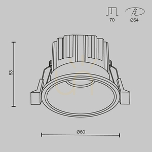 ROUND recessed luminaire DL058-7W3K-W Maytoni small 7
