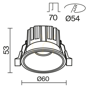 ROUND recessed luminaire DL058-7W3K-W Maytoni small 9