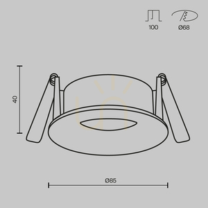 SLIM recessed luminaire DL088-GU10-RD-B IP65 Maytoni small 7