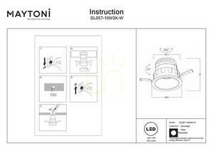 WISE recessed luminaire DL057-10W3K-W Maytoni small 9