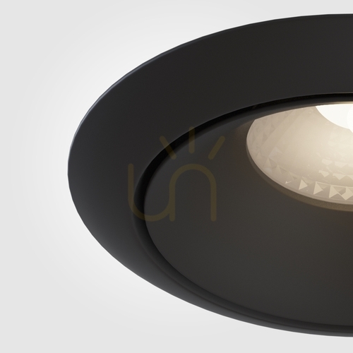 Check Maytoni Yin recessed LED downlight 12 W 3000 K, black, TRIAC DL031-L12W3K-D-B